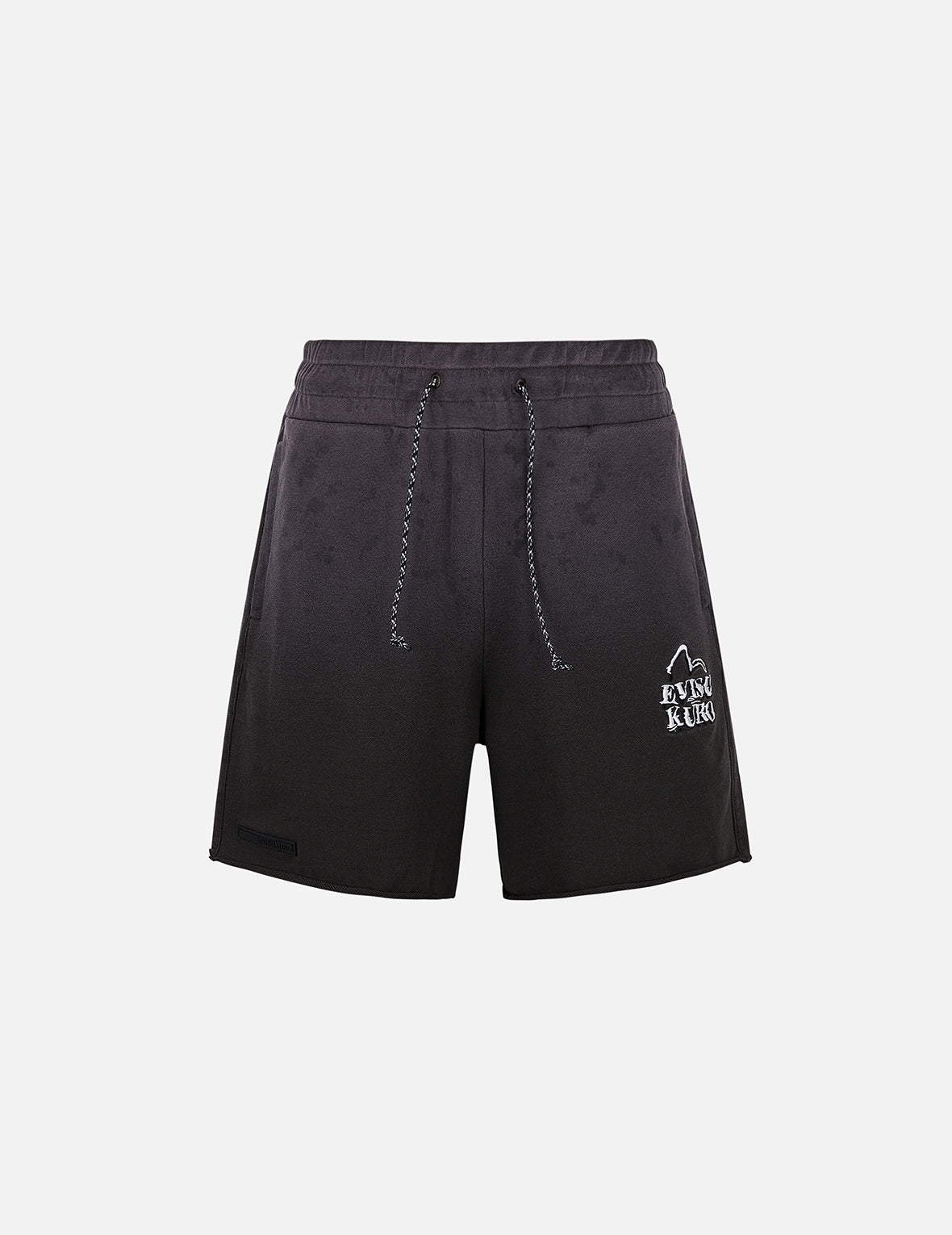 海鷗與商標刺繡寬版休閒運動短褲